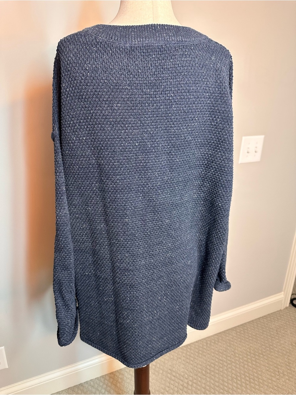Sz S Free People Beach set Hailee knit sweater set in navy wide leg pants - Picture 9 of 15